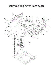 Controls And Water Inlet Parts parts for Maytag Washer 7MMVWC465JW0 from AppliancePartsPros.com