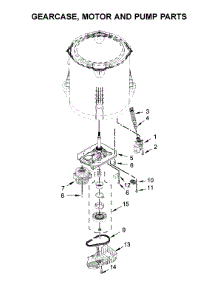 Gearcase, Motor And Pump Parts parts for Maytag Washer 7MMVWC465JW0 from AppliancePartsPros.com