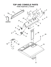 Top And Console Parts parts for Whirlpool Dryer 7MWED2040JM0 from AppliancePartsPros.com