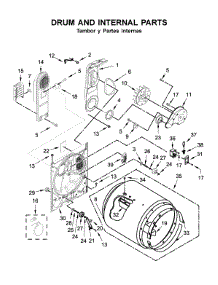 Drum And Internal Parts parts for Whirlpool Dryer 7MWED2140JB0 from AppliancePartsPros.com