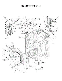 Cabinet Parts parts for Whirlpool Dryer 7MWED5620HW0 from AppliancePartsPros.com