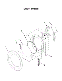 Door Parts parts for Whirlpool Dryer 7MWED6613HC0 from AppliancePartsPros.com