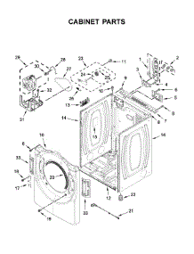 Cabinet Parts parts for Whirlpool Dryer 7MWED6613HW0 from AppliancePartsPros.com