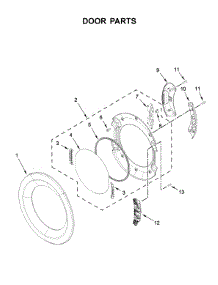 Door Parts parts for Whirlpool Dryer 7MWED6613HW0 from AppliancePartsPros.com