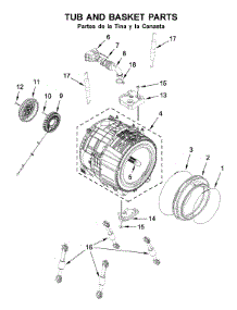 Tub And Basket Parts parts for Whirlpool Washer 7MWFW560CHW1 from AppliancePartsPros.com
