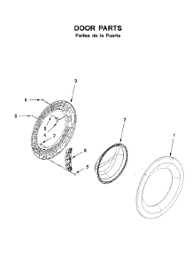 Door Parts parts for Whirlpool Washer 7MWFW560CHW2 from AppliancePartsPros.com