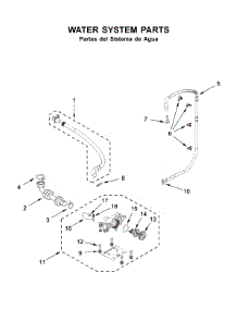 Water System Parts parts for Whirlpool Washer 7MWFW560CHW2 from AppliancePartsPros.com