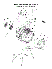Tub And Basket Parts parts for Whirlpool Washer 7MWFW560CHW2 from AppliancePartsPros.com