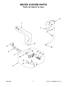 Water System Parts parts for Whirlpool Washer 7MWFW560CHW2 from AppliancePartsPros.com
