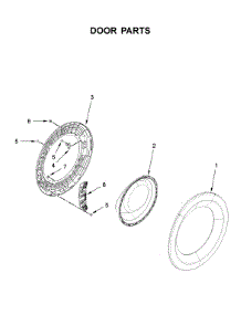 Door Parts parts for Whirlpool Washer 7MWFW5622HW0 from AppliancePartsPros.com