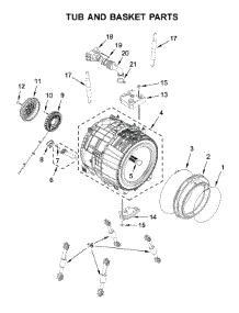 Tub And Basket Parts parts for Whirlpool Washer 7MWFW5622HW0 from AppliancePartsPros.com