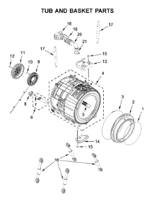 Tub And Basket Parts parts for Whirlpool Washer 7MWFW6621HC0 from AppliancePartsPros.com