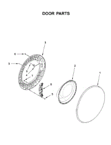 Door Parts parts for Whirlpool Washer 7MWFW6622HW0 from AppliancePartsPros.com