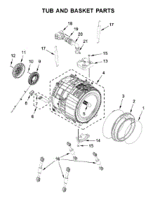 Tub And Basket Parts parts for Whirlpool Washer 7MWFW6622HW0 from AppliancePartsPros.com