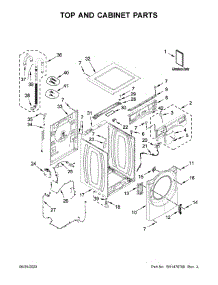 Top And Cabinet Parts parts for Whirlpool Washer 7MWFW6622HW1 from AppliancePartsPros.com