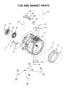 Tub And Basket Parts parts for Whirlpool Washer 7MWFW6622HW1 from AppliancePartsPros.com
