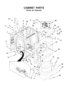 Cabinet Parts parts for Whirlpool Dryer 7MWGD2040JM0 from AppliancePartsPros.com