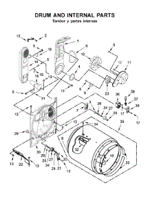 Drum And Internal Parts parts for Whirlpool Dryer 7MWGD2040JM0 from AppliancePartsPros.com