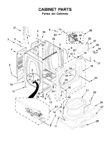 Cabinet Parts parts for Whirlpool Dryer 7MWGD2140JB0 from AppliancePartsPros.com
