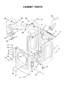 Cabinet Parts parts for Whirlpool Dryer 7MWGD5622HW1 from AppliancePartsPros.com