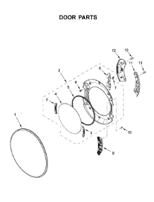 Door Parts parts for Whirlpool Dryer 7MWGD6620HW0 from AppliancePartsPros.com