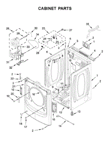 Cabinet Parts parts for Whirlpool Dryer 7MWGD6621HC1 from AppliancePartsPros.com
