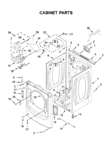 Cabinet Parts parts for Whirlpool Dryer 7MWGD8620HC0 from AppliancePartsPros.com
