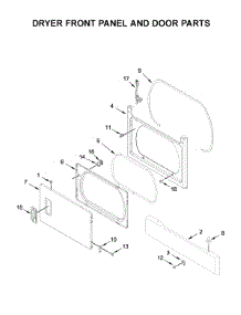 Dryer Front Panel And Door Parts parts for Whirlpool Laundry Center 7MWGT4027HW1 from AppliancePartsPros.com