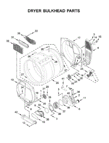 Dryer Bulkhead Parts parts for Whirlpool Laundry Center 7MWGT4027HW1 from AppliancePartsPros.com
