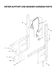 Dryer Support And Washer Harness Parts parts for Whirlpool Laundry Center 7MWGT4027HW1 from AppliancePartsPros.com
