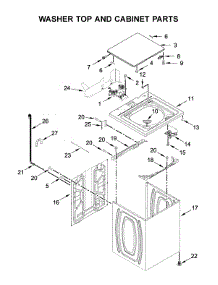 Washer Top And Cabinet Parts parts for Whirlpool Laundry Center 7MWGT4027HW1 from AppliancePartsPros.com