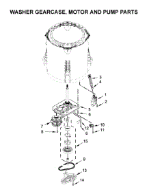 Washer Gearcase, Motor And Pump Parts parts for Whirlpool Laundry Center 7MWGT4027HW1 from AppliancePartsPros.com
