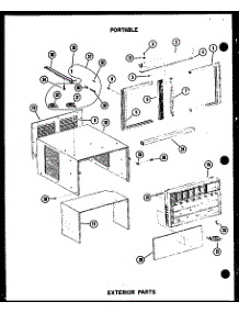 Exterior Parts parts for Amana Room Air Conditioner 8-SPMW/P54972-14R from AppliancePartsPros.com