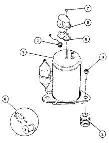 Compressor parts for Kenmore Central Air Conditioner 80110 from AppliancePartsPros.com
