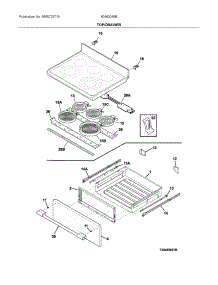 Top / Drawer parts for Ikea Electric Range 80462049B from AppliancePartsPros.com