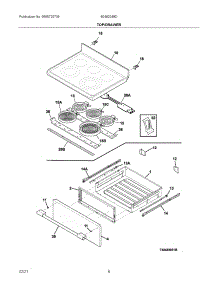 Top / Drawer parts for Ikea Electric Range 80462049D from AppliancePartsPros.com