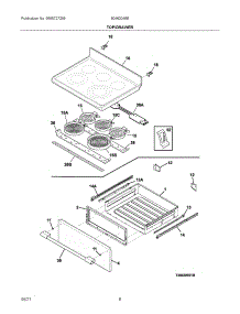 Top / Drawer parts for Ikea Electric Range 80462049E from AppliancePartsPros.com