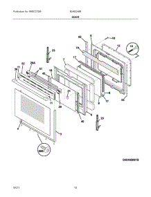 Door parts for Ikea Electric Range 80462049E from AppliancePartsPros.com
