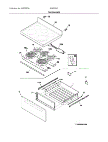 Top / Drawer parts for Ikea Electric Range 80462054C from AppliancePartsPros.com