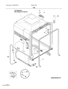Tub parts for Ikea Dishwasher 804621670A from AppliancePartsPros.com
