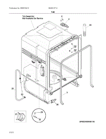 Tub parts for Ikea Dishwasher 804621671A from AppliancePartsPros.com
