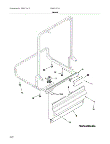 Frame parts for Ikea Dishwasher 804621671A from AppliancePartsPros.com