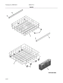 Racks parts for Ikea Dishwasher 804621671A from AppliancePartsPros.com