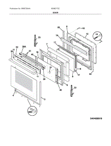 Door parts for Ikea Electric Range 80462172C from AppliancePartsPros.com