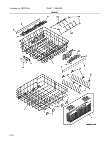Racks parts for Ikea Dishwasher 804655850A from AppliancePartsPros.com