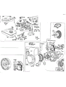 Rewind Starter And Carburetor Assembly parts for Briggs & Stratton Lawn & Garden Engine 81100 TO 81197 (0110 - 0139) from AppliancePartsPros.com