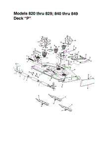 Deck "P" Assembly parts for Mtd Front-Engine Lawn Tractor 820 THRU 829 from AppliancePartsPros.com