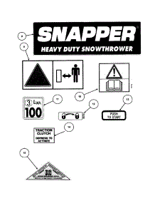 Decals (Continued) parts for Snapper Gas Snowblower 8245 from AppliancePartsPros.com