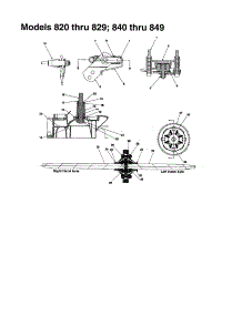Axle And Brake Arm parts for Mtd Front-Engine Lawn Tractor 840 THRU 849 from AppliancePartsPros.com
