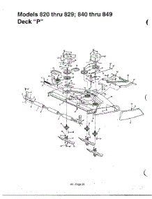 Deck P parts for Mtd Front-Engine Lawn Tractor 840 THRU 849 from AppliancePartsPros.com